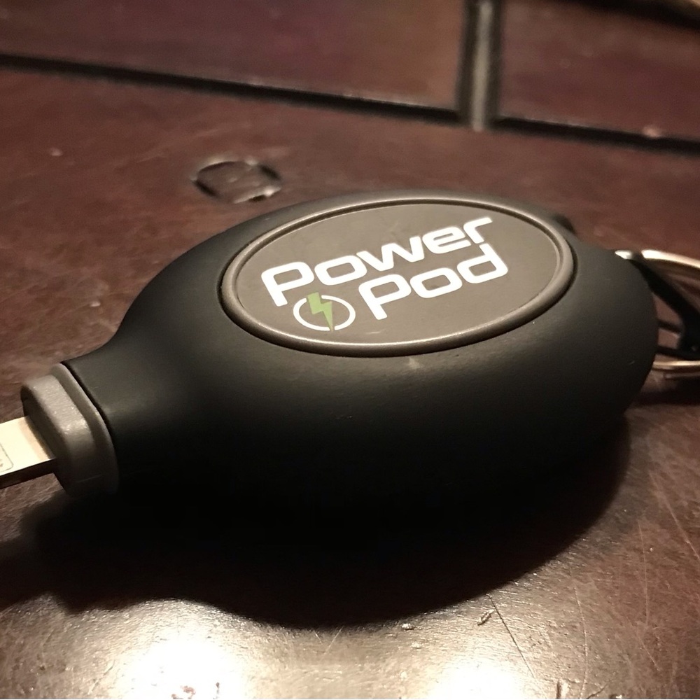 Tiny Power Pod charger “lightning” charger.